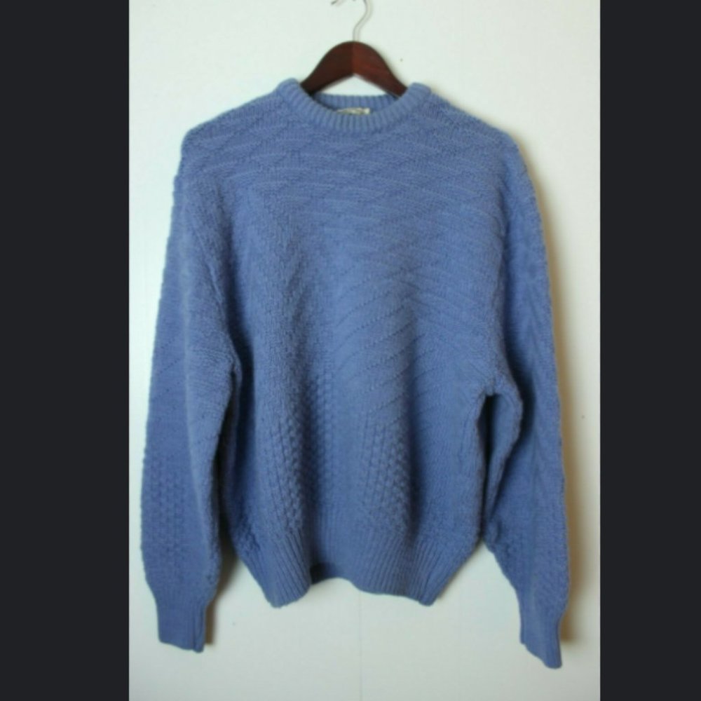 Vintage Blue Environmental Clothing Mens Sweater